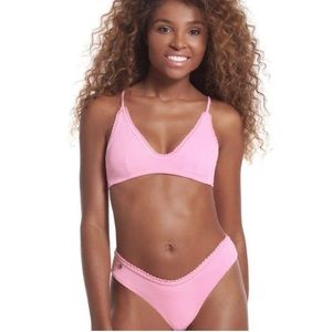 Maaji Rose Lemonade Reversible Bikini, Size Medium